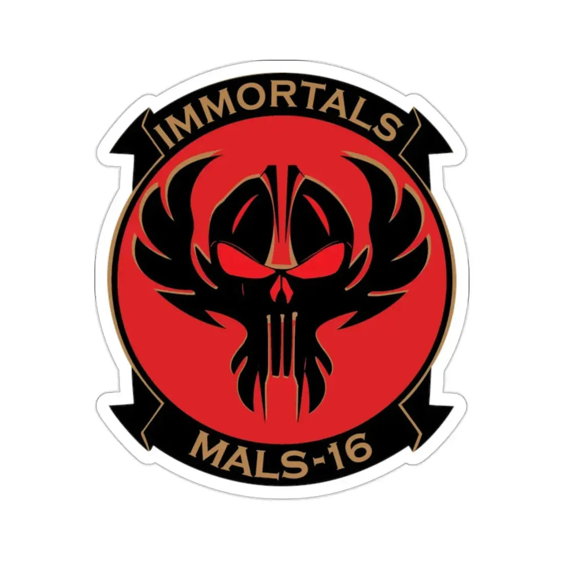 MALS 16 Immortals (USMC) STICKER Vinyl Die-Cut Decal 2 Inch - The Sticker Space