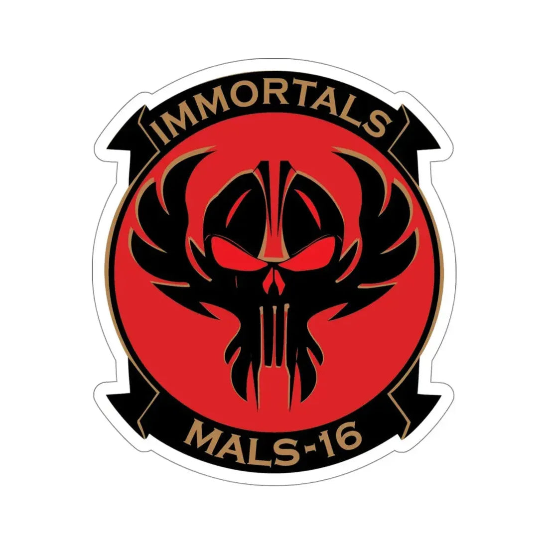 MALS 16 Immortals (USMC) STICKER Vinyl Die-Cut Decal 4 Inch - The Sticker Space