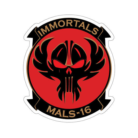 MALS 16 Immortals (USMC) STICKER Vinyl Die-Cut Decal-6 Inch-The Sticker Space