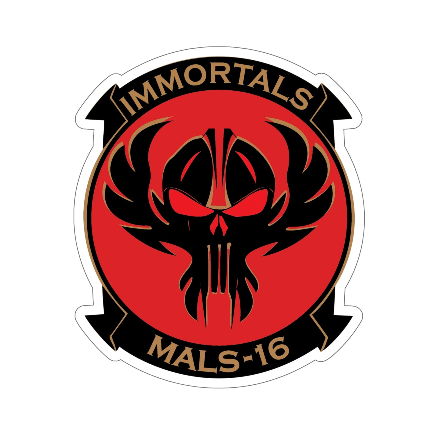 MALS 16 Immortals (USMC) STICKER Vinyl Die-Cut Decal-6 Inch-The Sticker Space