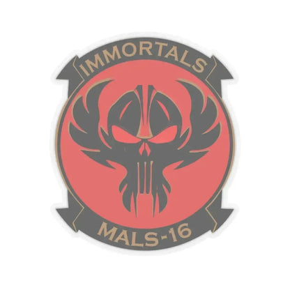 MALS 16 Immortals (USMC) STICKER Vinyl Kiss-Cut Decal 2 Inch Transparent - The Sticker Space