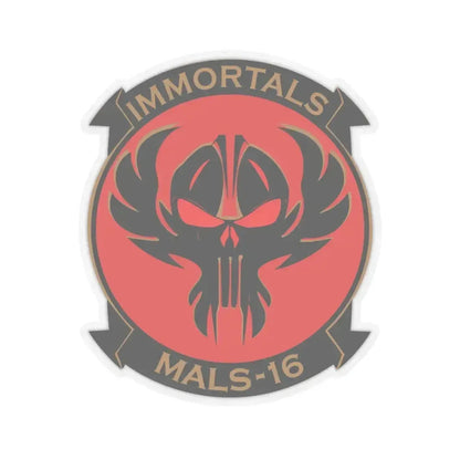 MALS 16 Immortals (USMC) STICKER Vinyl Kiss-Cut Decal 3 Inch Transparent - The Sticker Space