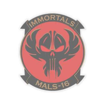 MALS 16 Immortals (USMC) STICKER Vinyl Kiss-Cut Decal 4 Inch Transparent - The Sticker Space