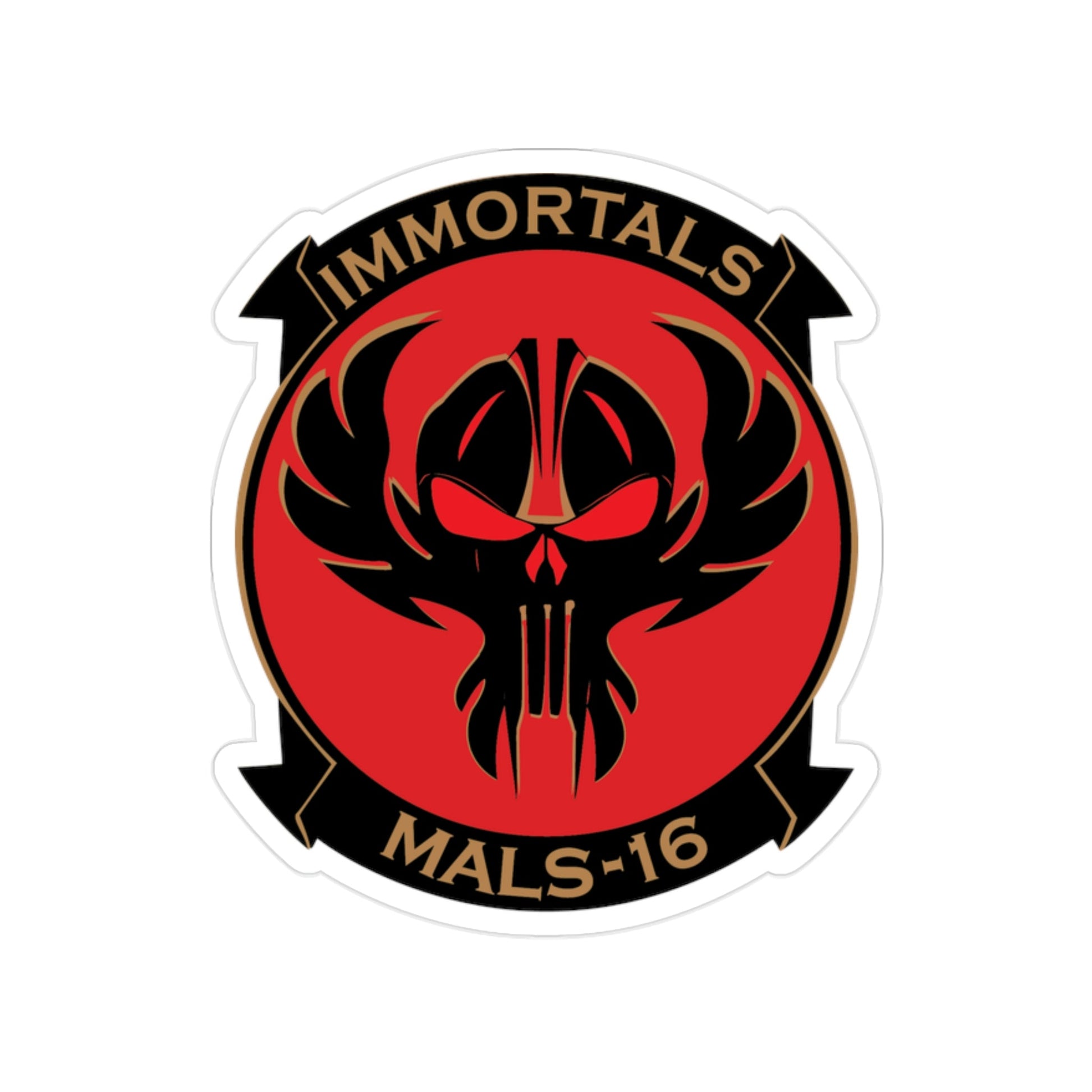 MALS 16 Immortals (USMC) Transparent STICKER Die-Cut Vinyl Decal-2 Inch-The Sticker Space