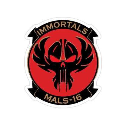 MALS 16 Immortals (USMC) Transparent STICKER Die-Cut Vinyl Decal 4 Inch - The Sticker Space