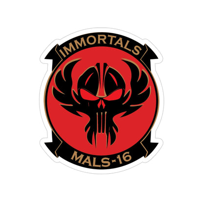 MALS 16 Immortals (USMC) Transparent STICKER Die-Cut Vinyl Decal-5 Inch-The Sticker Space