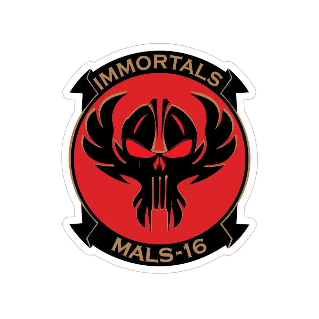 MALS 16 Immortals (USMC) Transparent STICKER Die-Cut Vinyl Decal 6 Inch - The Sticker Space
