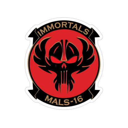 MALS 16 Immortals (USMC) Transparent STICKER Die-Cut Vinyl Decal 6 Inch - The Sticker Space