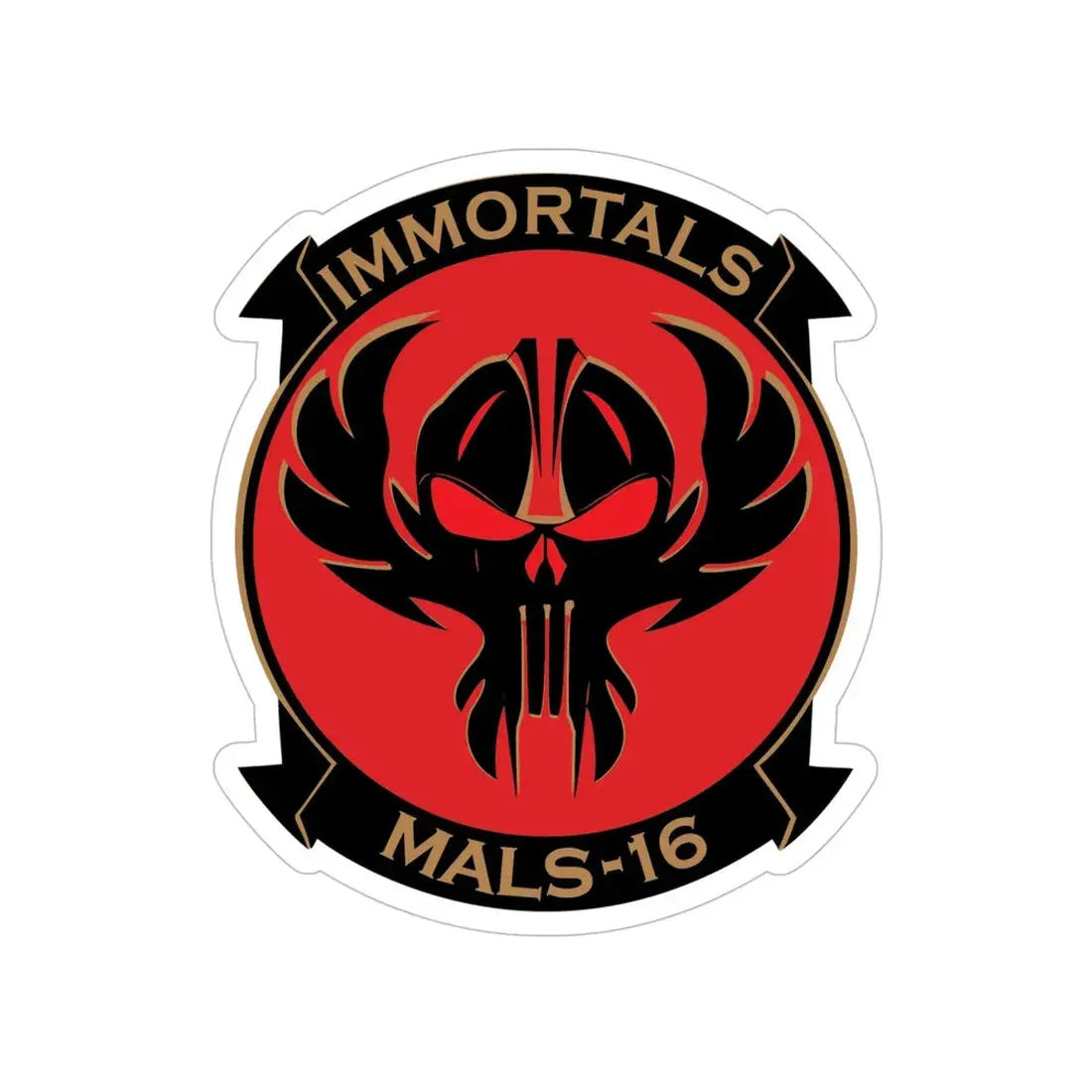 MALS 16 Immortals (USMC) Transparent STICKER Die-Cut Vinyl Decal - The Sticker Space