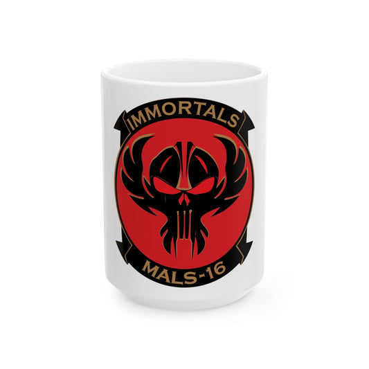 MALS 16 Immortals (USMC) White Coffee Mug-15oz-The Sticker Space