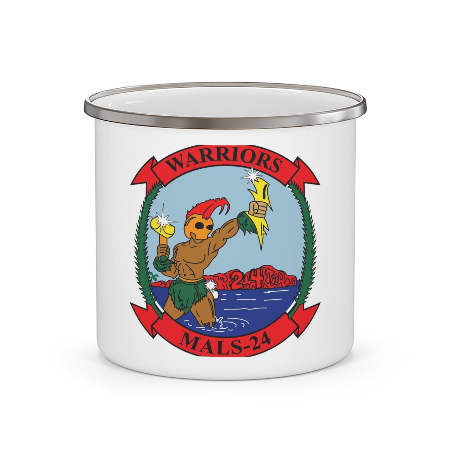 MALS 24 Warriors (USMC) Enamel Mug-12oz-The Sticker Space