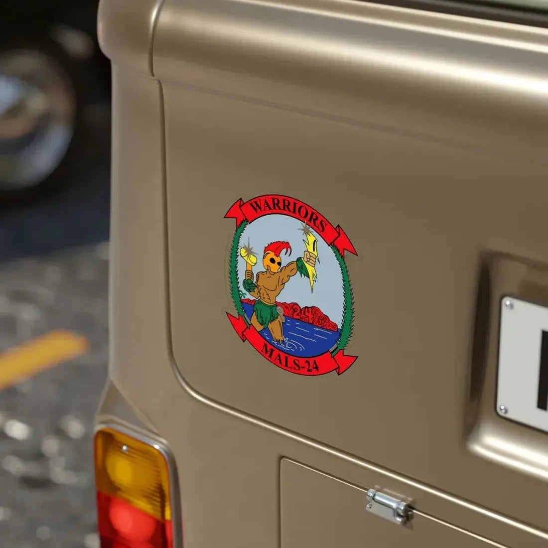 MALS 24 Warriors (USMC) Transparent STICKER Die-Cut Vinyl Decal - The Sticker Space