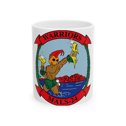 MALS 24 Warriors (USMC) White Coffee Mug-11oz-The Sticker Space