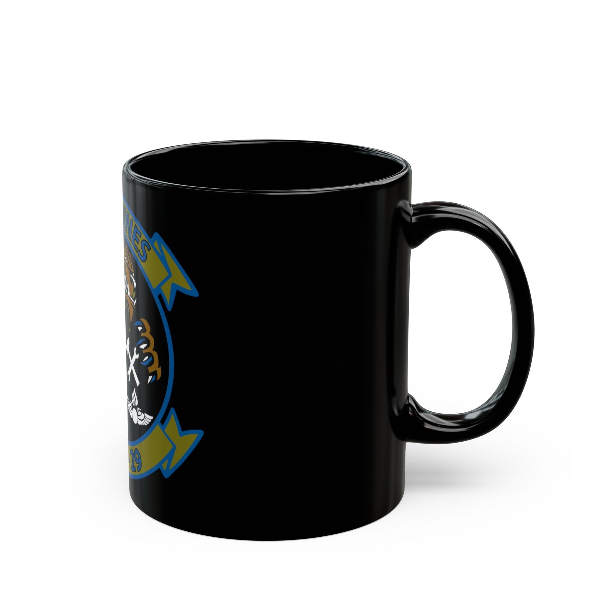 MALS 29 Wolverines (USMC) Black Coffee Mug-The Sticker Space