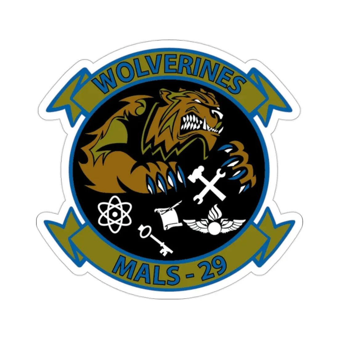 MALS 29 Wolverines (USMC) STICKER Vinyl Die-Cut Decal - The Sticker Space