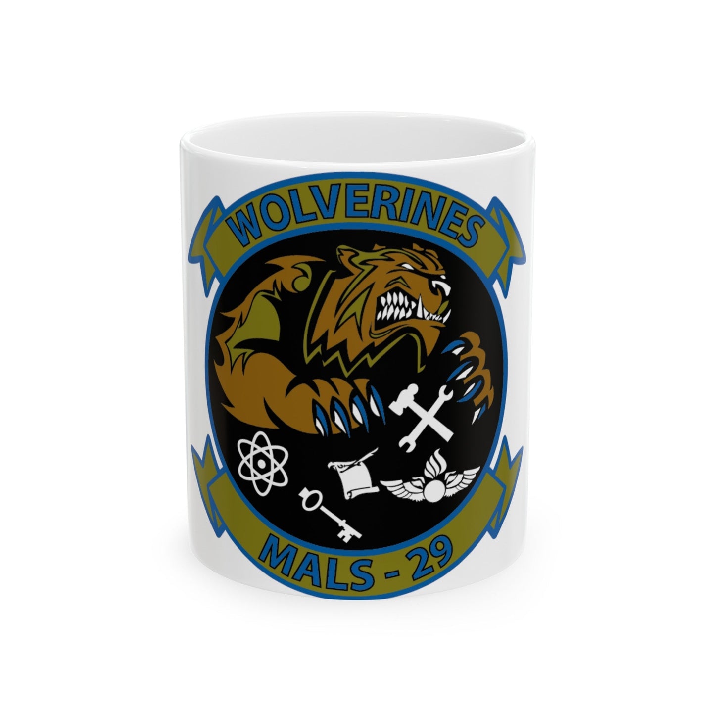 MALS 29 Wolverines (USMC) White Coffee Mug-11oz-The Sticker Space