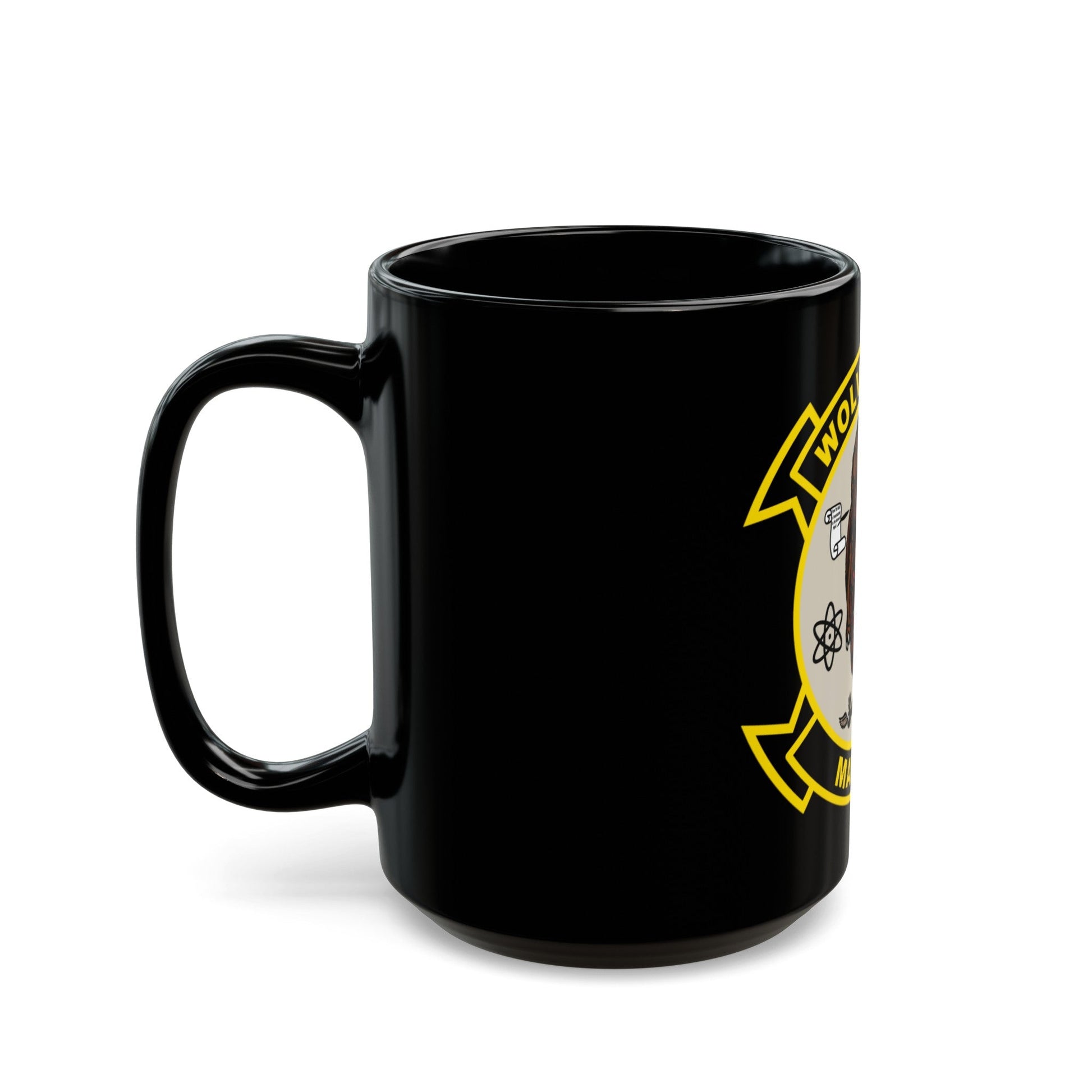 MALS 29 Wolverines v2 (USMC) Black Coffee Mug-The Sticker Space