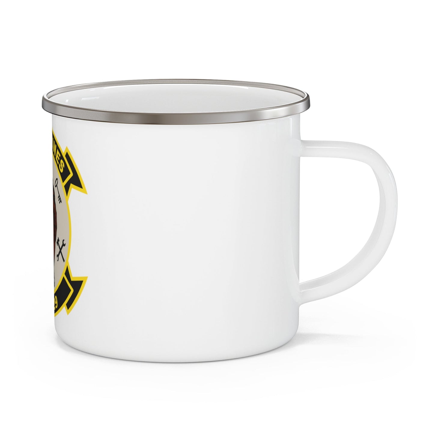 MALS 29 Wolverines v2 (USMC) Enamel Mug-12oz-The Sticker Space