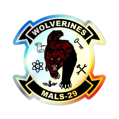MALS 29 Wolverines v2 (USMC) Holographic STICKER Die-Cut Vinyl Decal - The Sticker Space