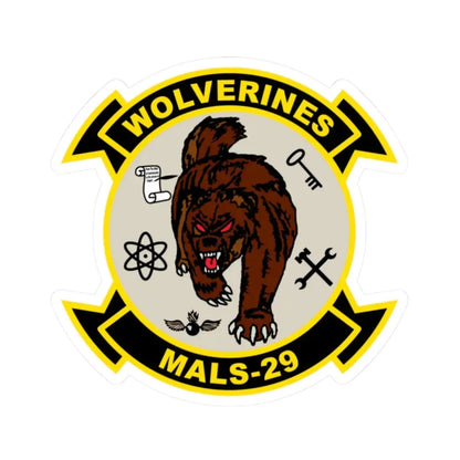 MALS 29 Wolverines v2 (USMC) STICKER Vinyl Kiss-Cut Decal - The Sticker Space