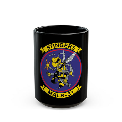 MALS 31 NEW 09 (USMC) Black Coffee Mug-15oz-The Sticker Space