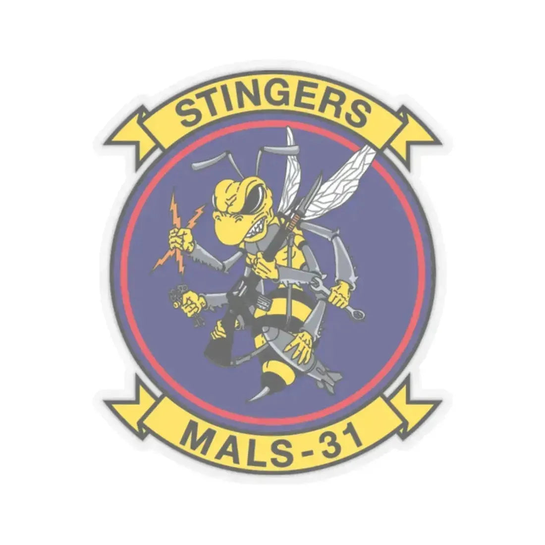 MALS 31 NEW 09 (USMC) STICKER Vinyl Kiss-Cut Decal 2 Inch Transparent - The Sticker Space