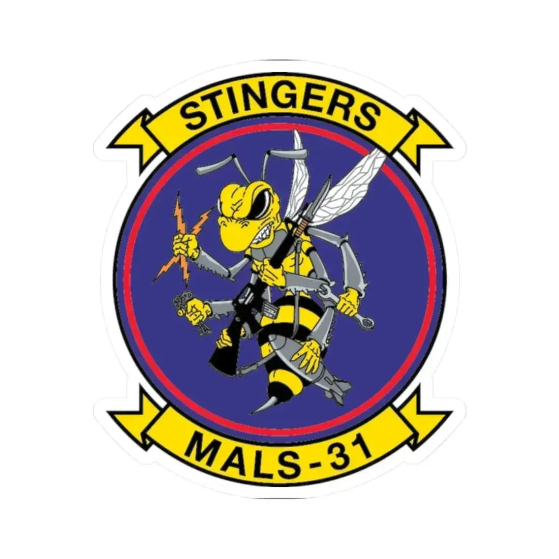 MALS 31 NEW 09 (USMC) STICKER Vinyl Kiss-Cut Decal 2 Inch White - The Sticker Space