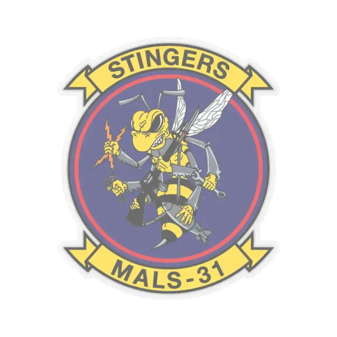 MALS 31 NEW 09 (USMC) STICKER Vinyl Kiss-Cut Decal 4 Inch Transparent - The Sticker Space