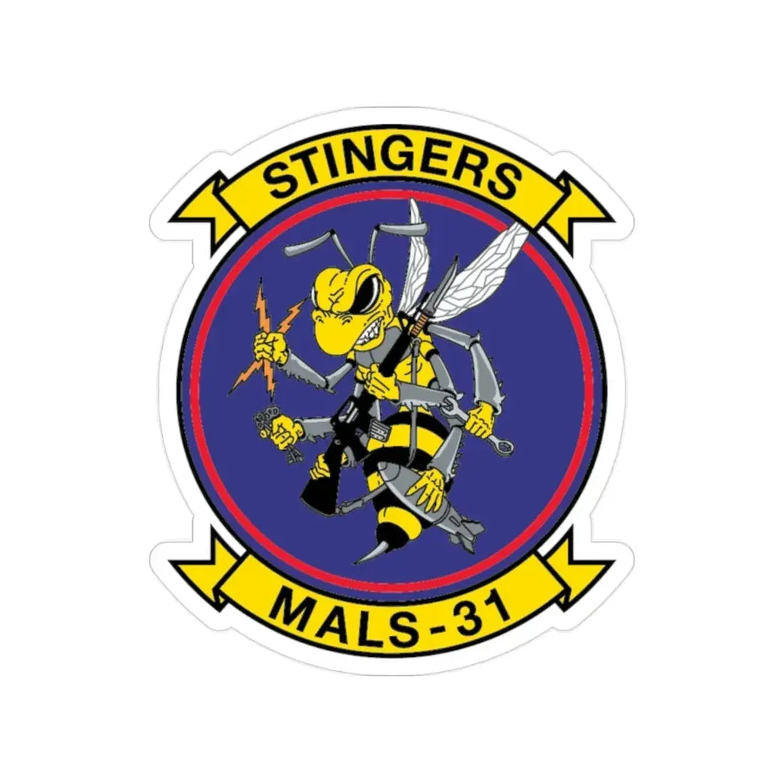 MALS 31 NEW 09 (USMC) Transparent STICKER Die-Cut Vinyl Decal 2 Inch - The Sticker Space