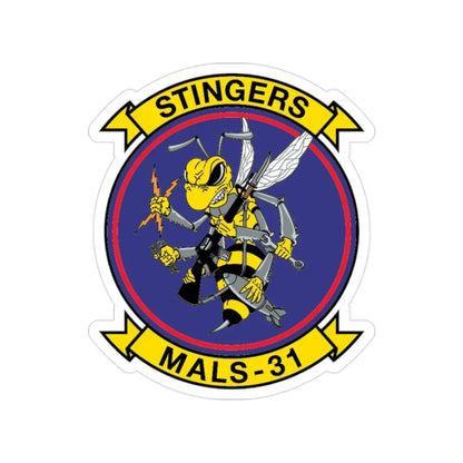 MALS 31 NEW 09 (USMC) Transparent STICKER Die-Cut Vinyl Decal - The Sticker Space