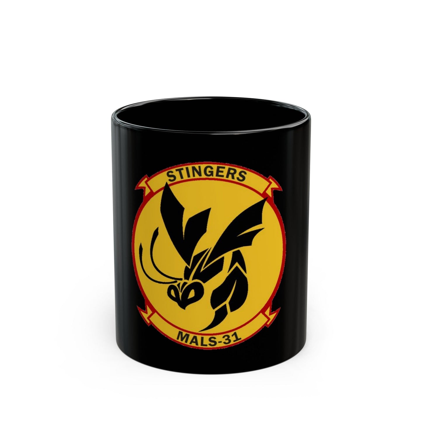 MALS 31 Stingers (USMC) Black Coffee Mug-11oz-The Sticker Space