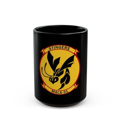 MALS 31 Stingers (USMC) Black Coffee Mug-15oz-The Sticker Space