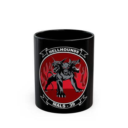 MALS 39 Hellhounds (USMC) Black Coffee Mug-11oz-The Sticker Space