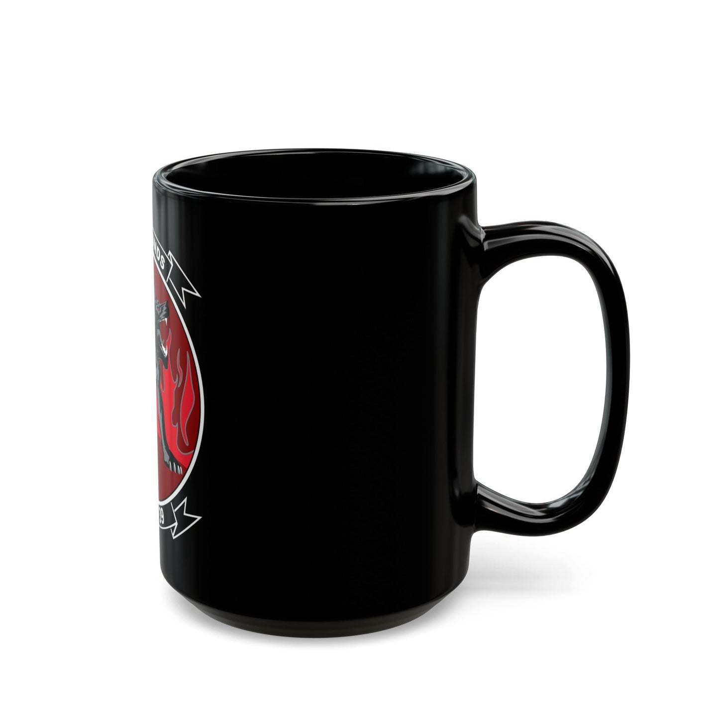 MALS 39 Hellhounds (USMC) Black Coffee Mug-The Sticker Space