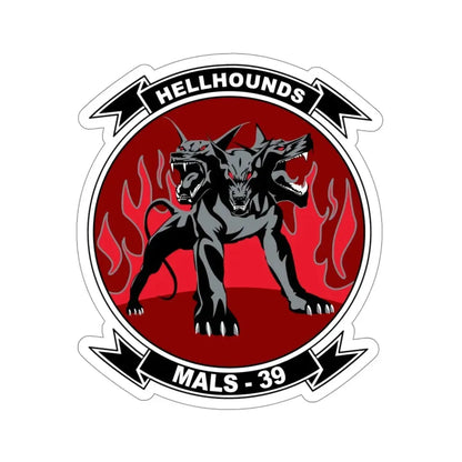 MALS 39 Hellhounds (USMC) STICKER Vinyl Die-Cut Decal 4 Inch - The Sticker Space