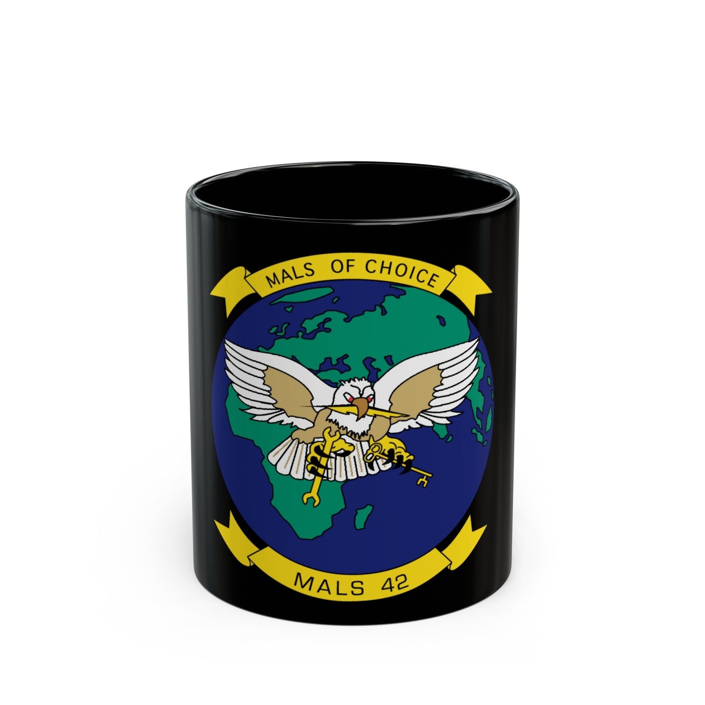 MALS 42 (USMC) Black Coffee Mug-11oz-The Sticker Space