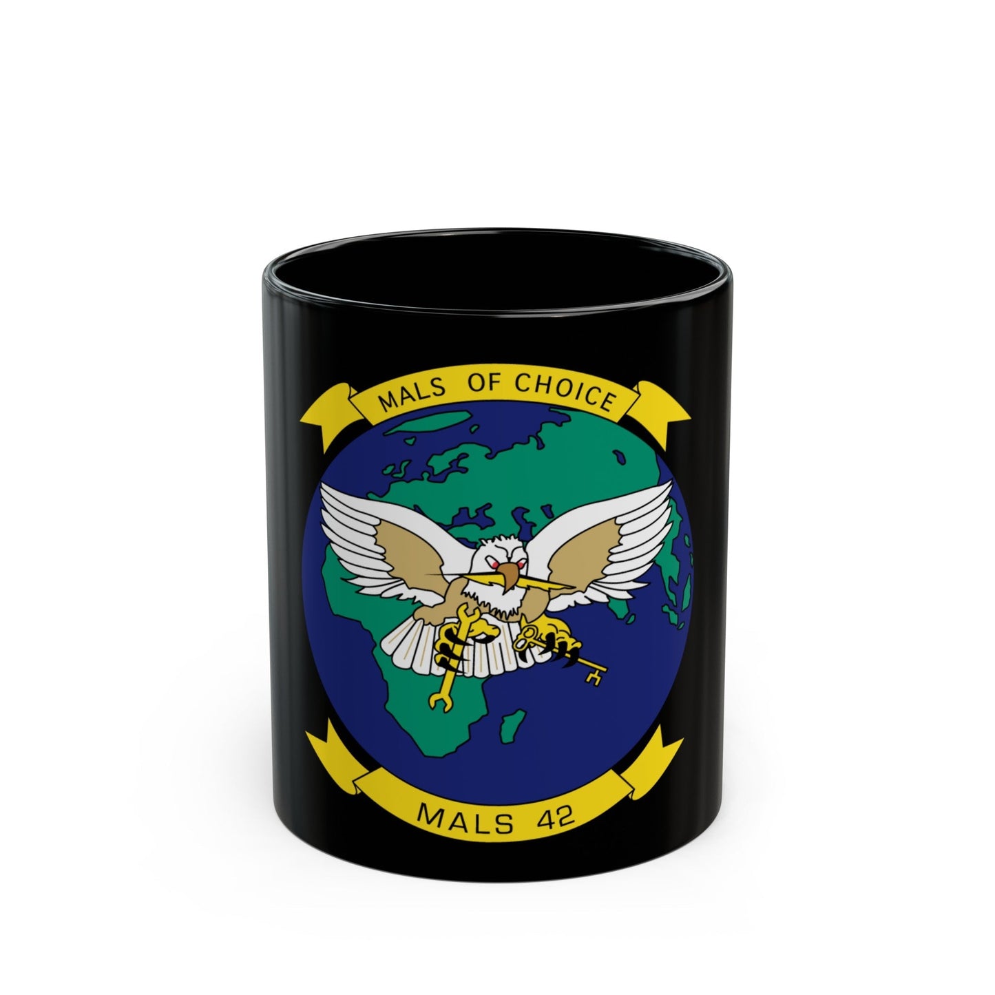 Mals Of Choice Mals 42 (USMC) Black Coffee Mug-11oz-The Sticker Space