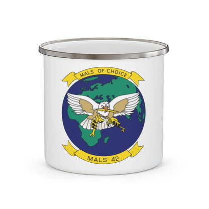 Mals Of Choice Mals 42 (USMC) Enamel Mug-12oz-The Sticker Space