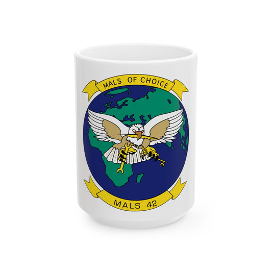 Mals Of Choice Mals 42 (USMC) White Coffee Mug-15oz-The Sticker Space