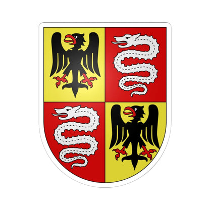 Malvaglia-coat of arms (Switzerland) (Coat of Arms) STICKER Vinyl Kiss-Cut Decal 6 Inch White - The Sticker Space