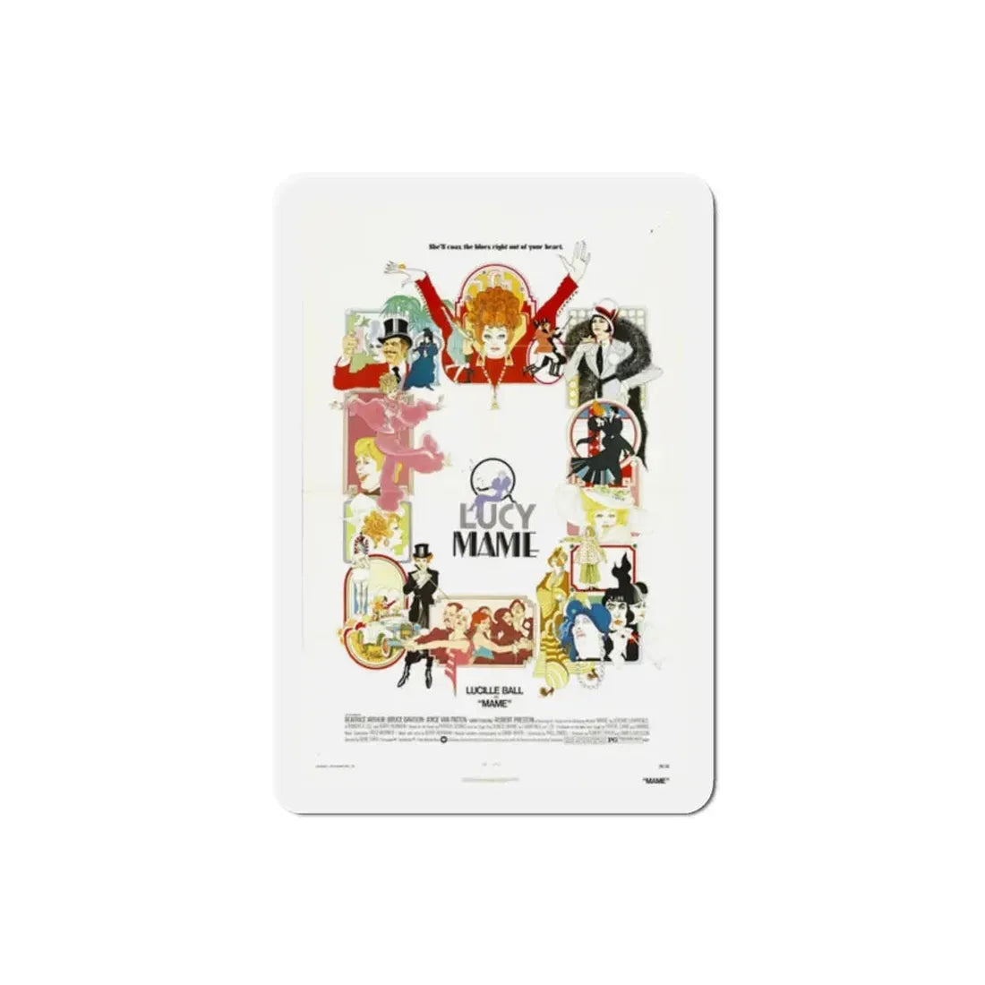 Mame 1974 Movie Poster Refrigerator Magnet 2 Inch - The Sticker Space