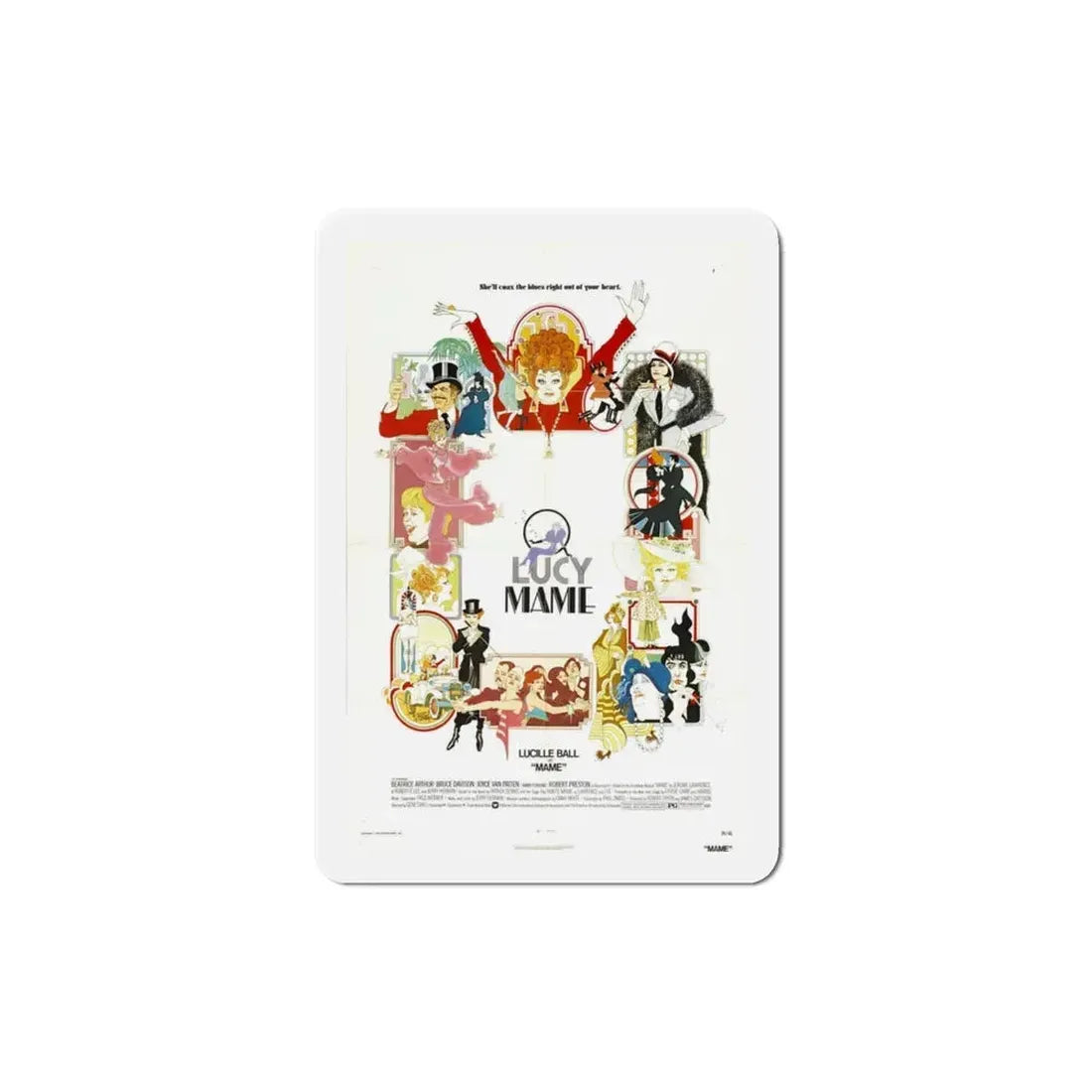 Mame 1974 Movie Poster Refrigerator Magnet 3 Inch - The Sticker Space