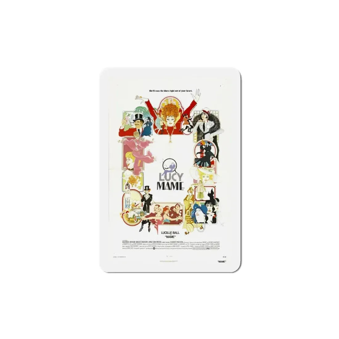 Mame 1974 Movie Poster Refrigerator Magnet 4 Inch - The Sticker Space