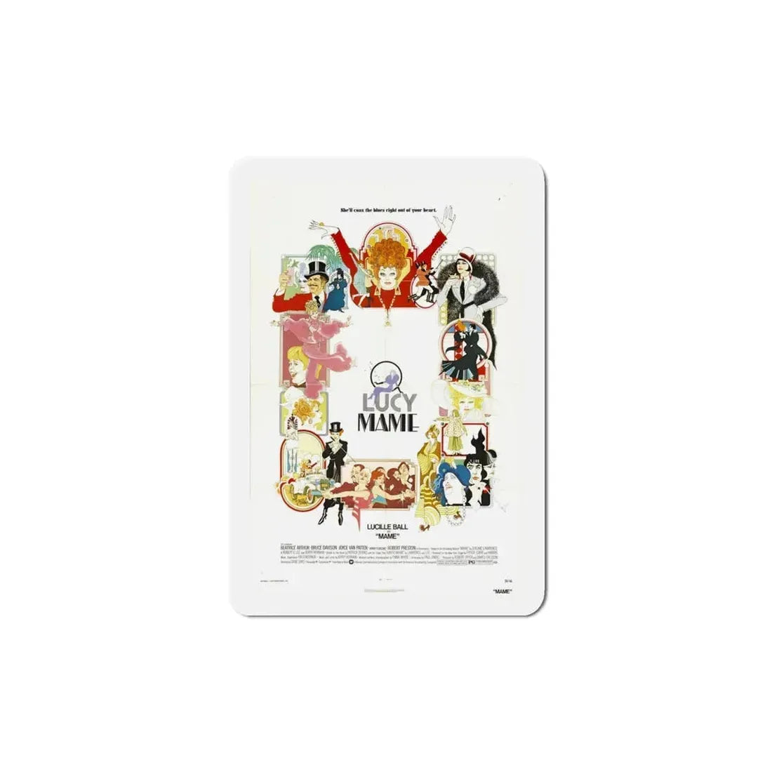 Mame 1974 Movie Poster Refrigerator Magnet 5 Inch - The Sticker Space