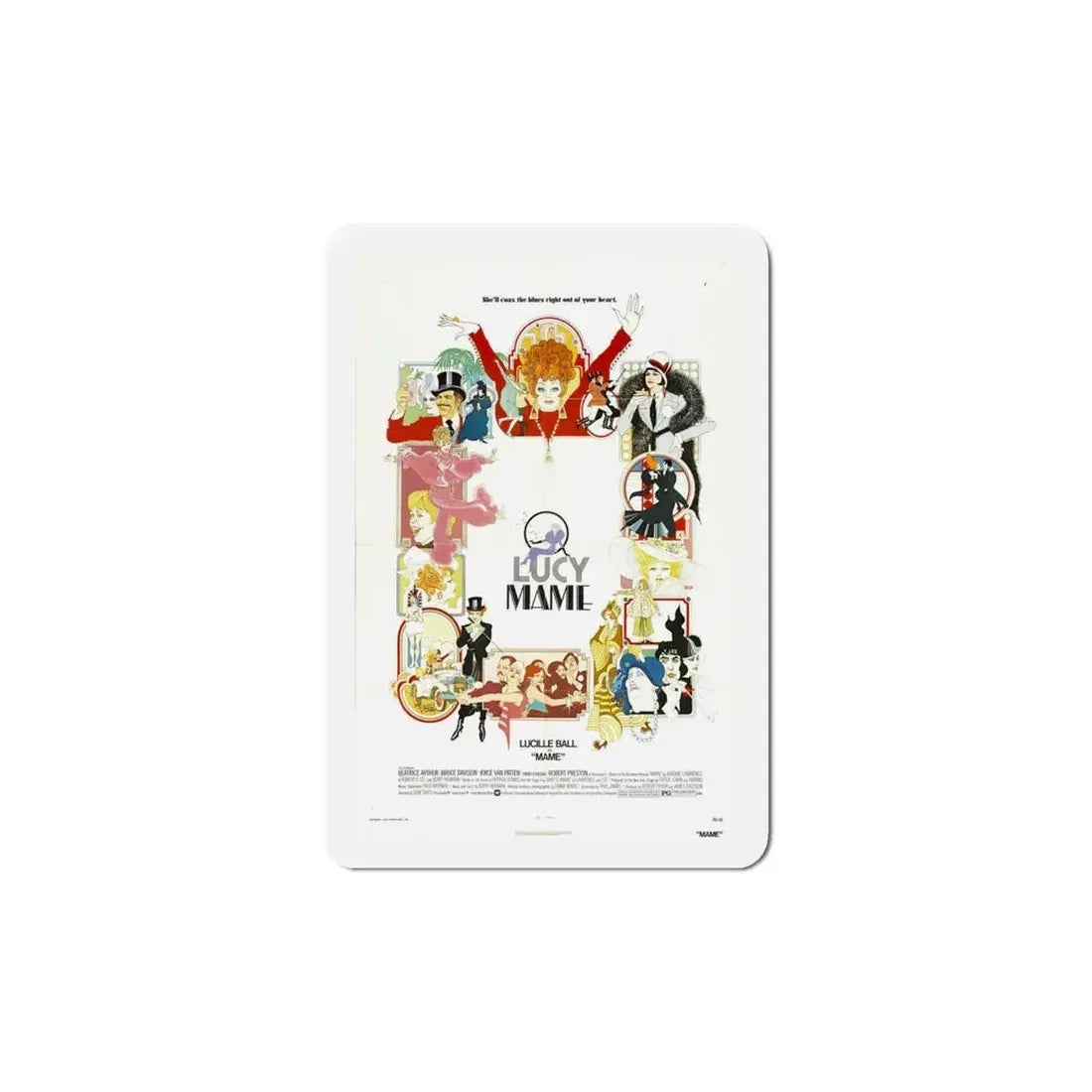 Mame 1974 Movie Poster Refrigerator Magnet 6 Inch - The Sticker Space