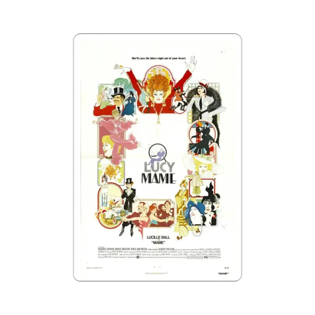 Mame 1974 Movie Poster STICKER Vinyl Die-Cut Decal 2 Inch - The Sticker Space