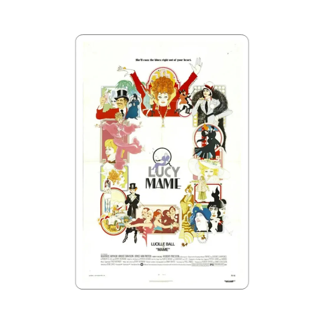 Mame 1974 Movie Poster STICKER Vinyl Die-Cut Decal - The Sticker Space