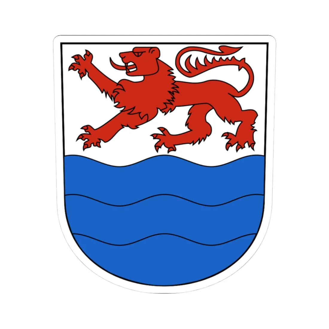 Mammern-blazon (Switzerland) (Coat of Arms) STICKER Vinyl Kiss-Cut Decal 3 Inch White - The Sticker Space