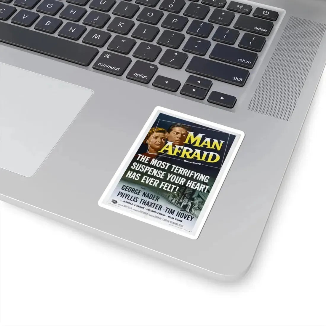 Man Afraid 1957 Movie Poster - STICKER Vinyl Kiss-Cut Decal - The Sticker Space