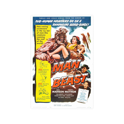 MAN BEAST 1956 - Paper Movie Poster-12″ x 18″ (Vertical)-The Sticker Space